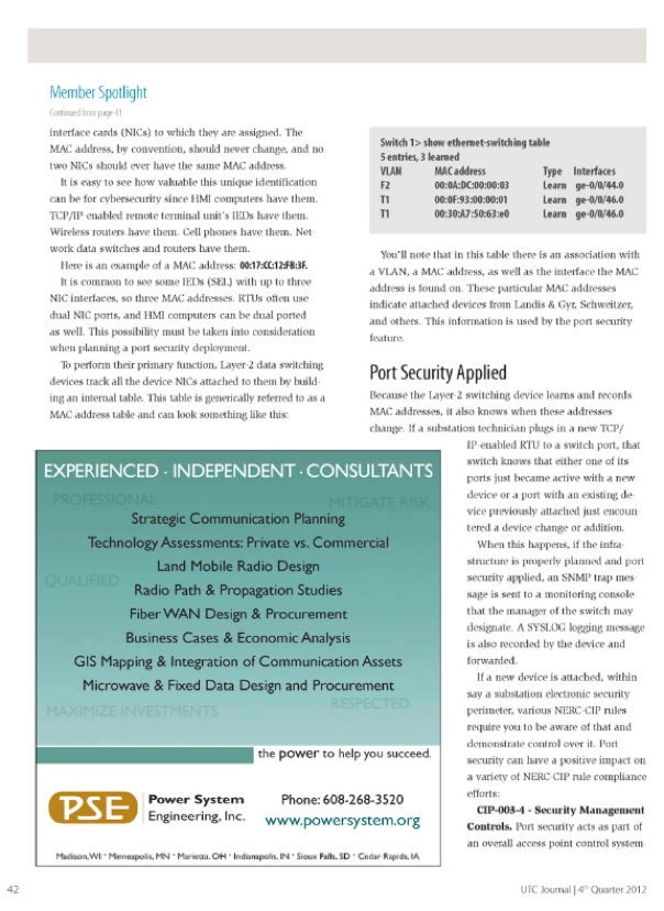 UTC Port Security Page 2